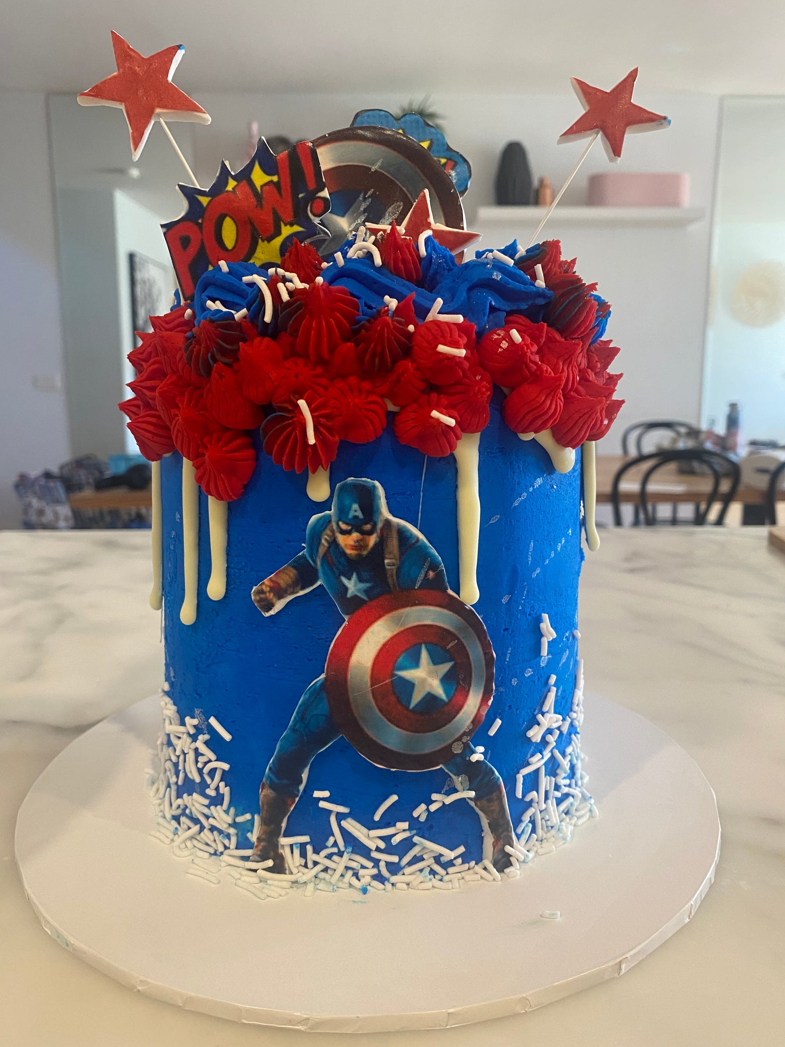 Captain America Cake - Tucker's Ice Cream